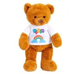 Get Well Soon Bear, Teddy Bear for Hospital Care Package for Kids, Adults (14 In) Brown