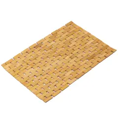 Basicwise Foldable Bamboo Bathroom Mat - Non-Slip Design for Showers, Bathtubs, Spas, and Pools - Providing Comfort, Quick Drying, and a Practical Accessory and Decorative Element for Your Home