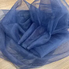 1 Yard 2-Way Stretch Nylon Net Mesh Fabric, 60" Width Lightweight Sheer Mesh for Gowns, Dancewear & Costumes Blue Midnight Color