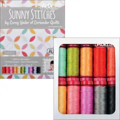 Aurifil Sunny Stitches Thread Set by Corey Yoder | (10 12wt Cotton Small Spools.)