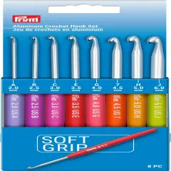 Prym Soft Grip Crochet Hook Set 8/Pkg-Sizes A/2mm To J/6mm
