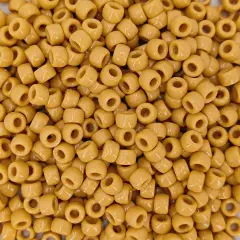 MIIIM 1200PCS 6x9mm Dark Yellow Pony Beads Bulk, Kandi Beads for Bracelets Making Kit, Hair Braids Crafts for Jewelry Making (Yellow Ochre)