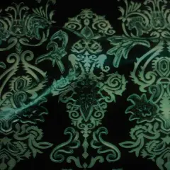 Embossed Stretch Velvet Fabric 4-Way Stretch, Soft for Costumes & Apparel Emerald