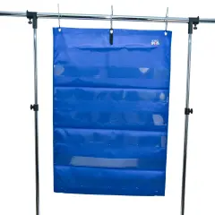 School Smart Mini Pocket Chart with 6 Pockets, 28 x 28 Inches, Blue