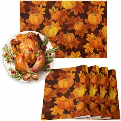 Thanksgiving Placemats Set of 6(Pumpkinase7709)
