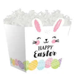 Pack/6: Happy Easter Bunny Sweet Treat Boxes - 4 x 4 x 4-1/2"