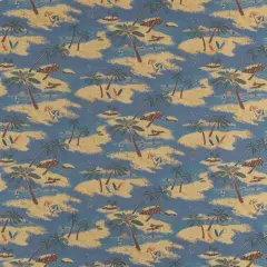 Island - Blue Novelty,Tropical & Botanical Upholstery Fabric 54 Inches"