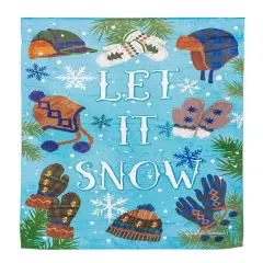 Let It Snow Winter Garden Flag 2 Sided