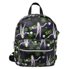 Beetlejuice All Over print 10" Mini Deluxe Backpack with 1 Front pocket