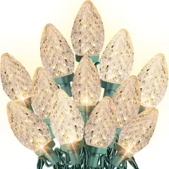 C9 Christmas String Lights - 100 LED, 66 FT (Warm White)