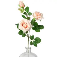 30" Blush Pink Rose Spray &ndash; Realistic Faux Floral Stem
