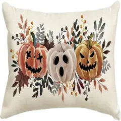 Halloween Pumpkin Throw Pillow Covers 12x20 Inch for Outside