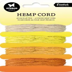 Studio Light Consumables Hemp Cord 4/Pkg-Nr. 12, Shades Of Yellow
