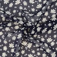 1 Yard Navy or Ivory Hi Multi Chiffon Sheer Lightweight Polyester Fabric, 58/60" Wide