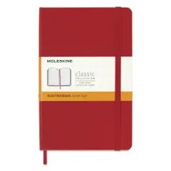 Moleskine Classic Hardcover Notebook - Scarlet Red, Ruled, 4-1/2" x 6-7/8"