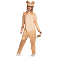 Adults Disney Lion King Nala Jumpsuit Costume Buff Tail Headpiece