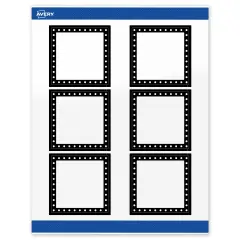 Avery Printable Square Labels, Black and White Polka Dots, 3" x 3", Glossy White Square Labels, Permanent, Laser/Inkjet, 60ct, Great for Product Labels