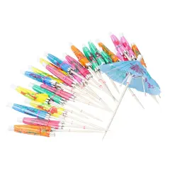 Chef Craft 24pc Party Umbrella Picks - Great for Cocktail Drinks & Appetizers