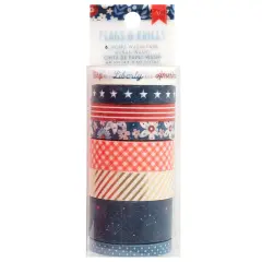 American Crafts Flags And Frills Washi Tape 8/Pkg-Gold Foil
