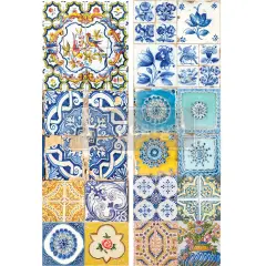 Decor Transfers&reg; - Ceramic Tiles II - total sheet size 24"x35", cut into 2 sheets