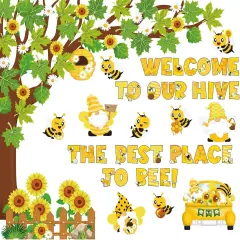104 Pcs Bee Sunflower Bulletin Boards