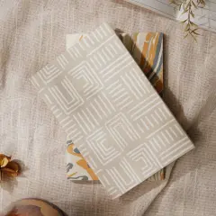 Soft Cover Brown Abstract Handmade Paper Notebook - Pack of 5, 6 X 4 Inch