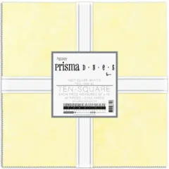 Artisan Batiks Prisma Dyes 10" Square Pack (Layer Cake / Ten Square) in Not Quite White by Lunn Studios for Robert Kaufman (TEN-1258-42)