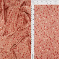 1 Yard Satin Conversational Print Fabric, 57/58&Prime; Wide 100% Polyester MAUVE