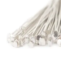 The Bead Chest Silver 21 Gauge 2.5 Inch Head Pins (Approx 100 pieces)