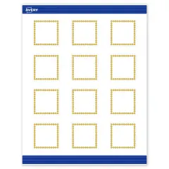 Avery Printable Square Cards, Gold Beads, 2" x 2", Matte White Square Cards, Laser/Inkjet, 120ct, Great for Business Cards