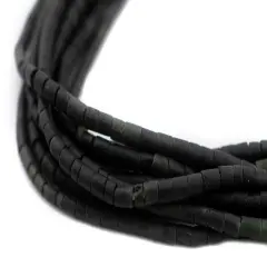 The Bead Chest Dark Green Jade Cylinder Beads 2mm Afghanistan Gemstone 13 Inch Strand