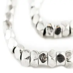 The Bead Chest Shiny Silver Diamond Cut Beads (7mm, Large Hole)