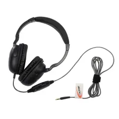 Califone NeoTech Plus 10171MT Premium, Over-Ear Stereo Headset with Inline Microphone, 3.5mm Plug, Black