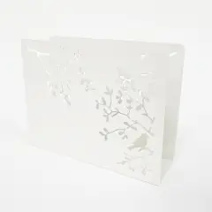 Mango Steam Songbird Tabletop Napkin & Letter Holder for Home, Kitchen, Restaurants White