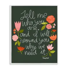 Stupell Industries Inspiring Quote with Florals Framed Giclee Design by Mandy Ford Art + Illustration