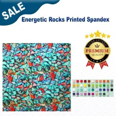 Energetic Rocks Printed Spandex