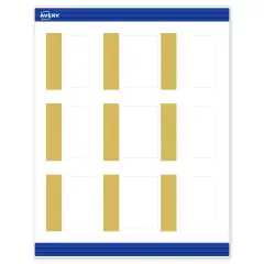 Avery Printable Square Cards, Gold-Dipped Edge, 2.5" x 2.5", Matte White Square Cards, Laser/Inkjet, 90ct, Great for Business Cards