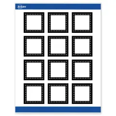 Avery Printable Square Labels, Black and White Polka Dots, 2" x 2", Matte White Square Labels, Permanent, Laser/Inkjet, 120ct, Great for Product Labels