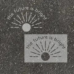 The Future is Bright Parking Space Stencil | High School Senior Parking Spot Stencil | Reusable Stencil | Stencil Ease |