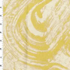 Honey Yellow/Ivory Marble Jacquard Decorating Fabric By the Yard