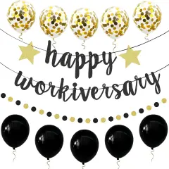 Happy Work Anniversary Decorations Happy Workiversary Banner