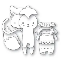 Poppystamps Dies-Nordic Bundled Fox