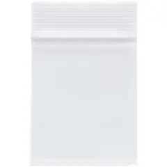 Plymor 2.5" x 3", 4 Mil Heavy Duty Zipper Reclosable Plastic Bags