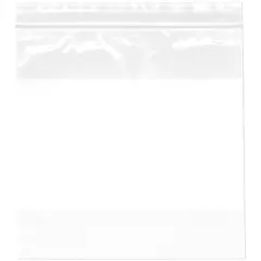 Plymor 8" x 8", 2 Mil with White-Block Zipper Reclosable Plastic Bags
