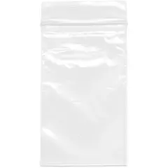 Plymor 2.5" x 4", 2 Mil Zipper Reclosable Plastic Bags