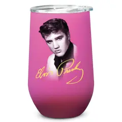 Collections Etc Elvis Stainless Steel 16 oz. Tumbler with Locking Lid
