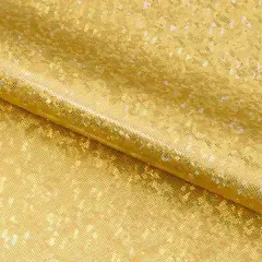 Shattered Glass Foiled Spandex Fabric Gold/Gold