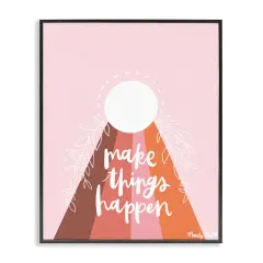 Stupell Industries Minimal Make Things Happen Framed Giclee Design by Mandy Ford Art + Illustration