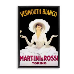 Stupell Industries Vermouth Vintage Lady Advertisement Floating Frame Design by Marcus Jules