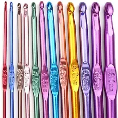 14PCS Aluminum Crochet Hooks